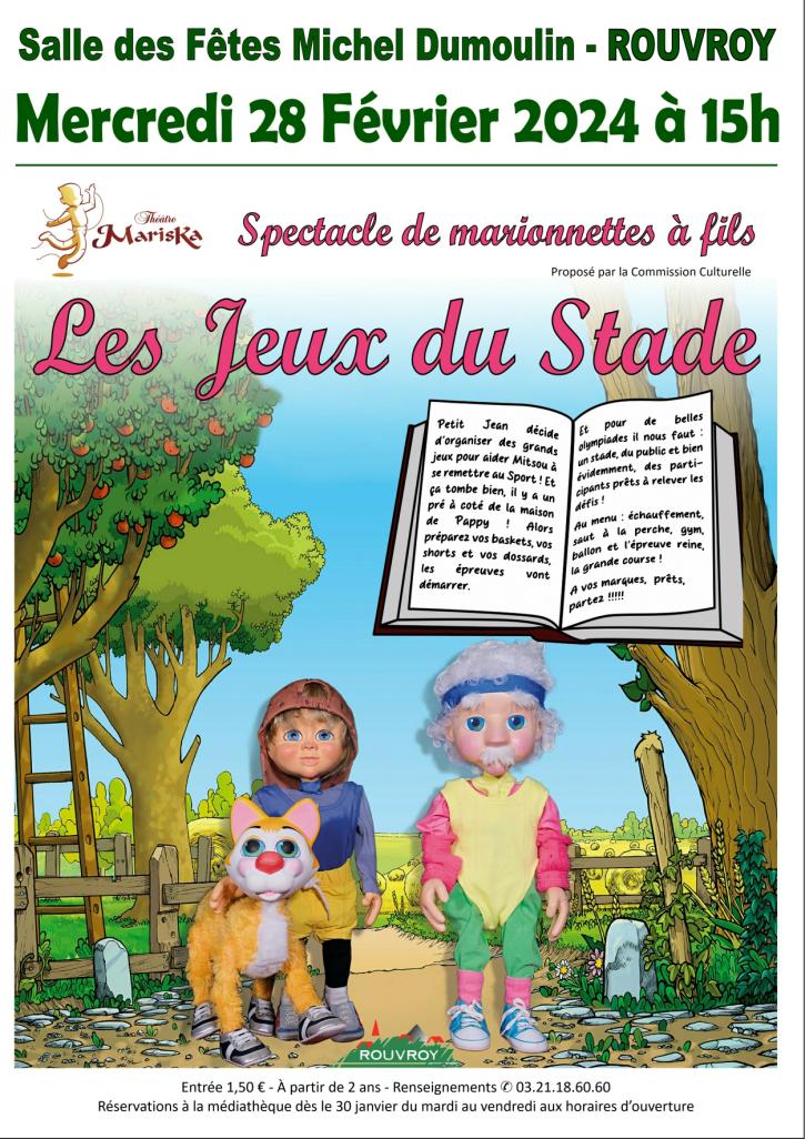 Spectacle de marionnettes à fils, Mercredi 28 février à 15h, à la salle des fêtes Michel Dumoulin. Renseignements 03.21.18.60.60.