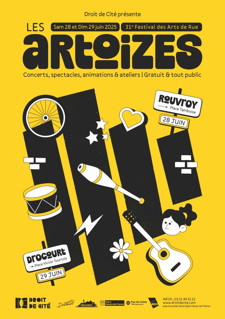Samedi 28 juin, de 14h à 18h30, place Tamboise : Festival « Les Artoizes », présenté par Droit de Cité.