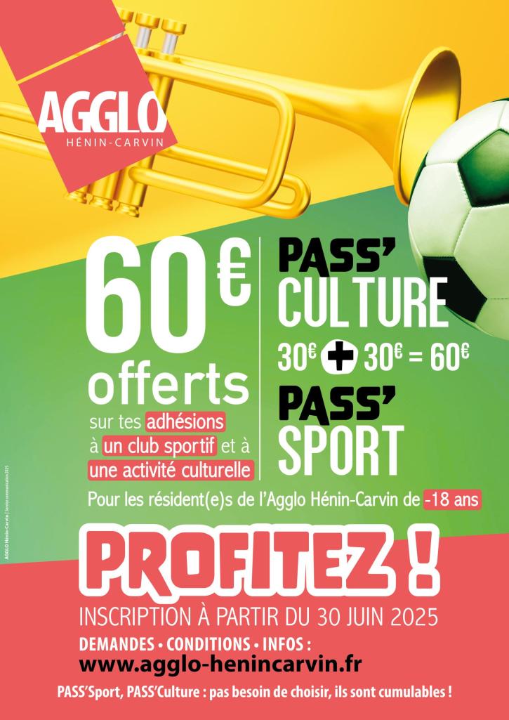 affiche du pass'sport et du pass'culture