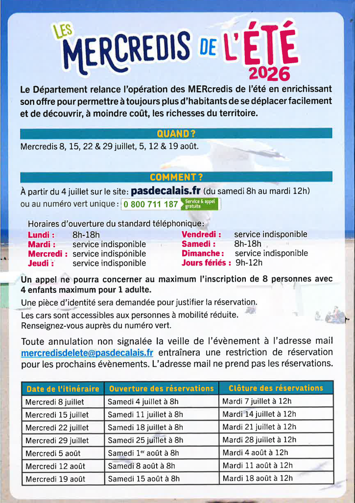 Modalités de réservation