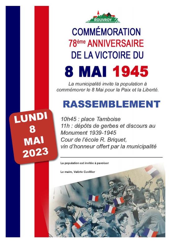 78eme anniversaire de la victoire du 8 mai 1945